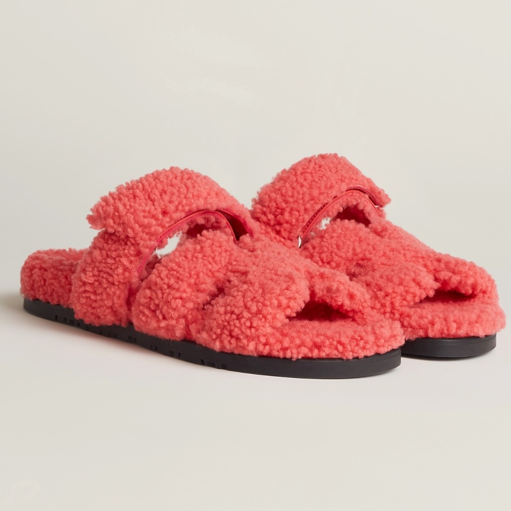 NWTs Authentic RARE Hermes Women’s Chypre Sandal Size:38 Color: Rose Du Désert